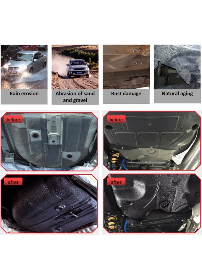 Sword Pro 3 PCS Rubberized Undercoating Spray 500ml Each Anti Rust Anti Corrosion Underbody Coating Waterproof Rubberized Sound Deadening Chassis Floor Wheel Arch Protection Spray For Car SUV Pickup Truck Long Term Use Professional Automotive Vehicle Under - Image 5